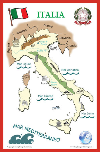 italian map in italian