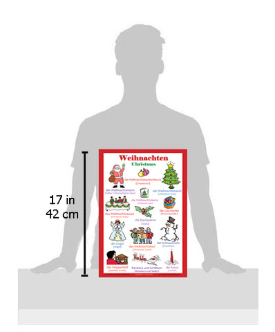 German Language Poster - Christmas / Weihnachten: Bilingual Chart for Classroom and Playroom