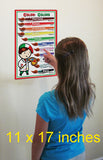 School Poster: Colori (Colors) (Colours) bilingual: Italian and English