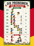 German Language Poster: Personal Pronouns - Personalpronomen / Bilingual school chart