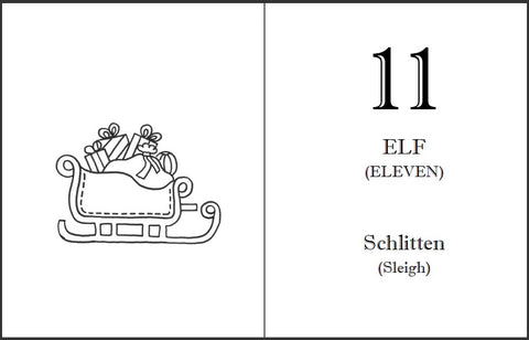 Countdown bis Weihnachten - Countdown to Christmas : Adventskalender Malbuch für Kinder - Advent Coloring Book in German and English