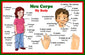School Poster - Words About Parts of the Body - Wall Chart for Home and Classroom - Languages: Portuguese and English
