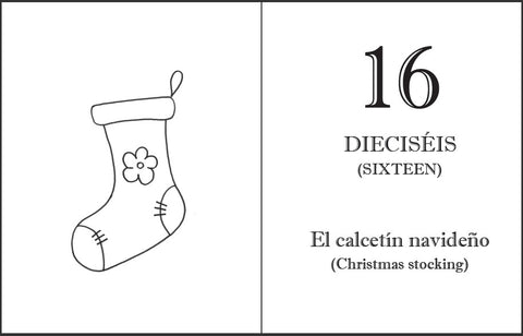 Cuenta atrás para Navidad, libro de Adviento para colorear: Countdown to Christmas, Advent coloring book in Spanish and English