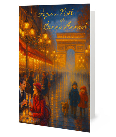 French Greeting Cards for Christmas / New Year / Holidays with Envelopes