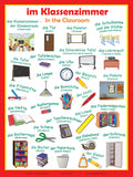 German Language School Poster - In the Classroom - Bilingual Wall Char ...