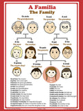 School Poster - Family / Familia - Wall Chart for Home and Classroom - Language: Portuguese and English