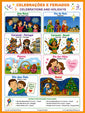 Holidays and Celebrations, language school poster in Portuguese - ESL chart (bilingual)