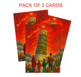 Italian Christmas / New Year Greeting Cards with Envelopes - Buon Natale a Pisa