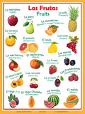 Spanish Language Poster - Las Frutas/Fruits: Bilingual ESL Chart for Classroom and Playroom