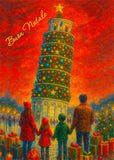 Italian Christmas / New Year Greeting Cards with Envelopes - Buon Natale a Pisa