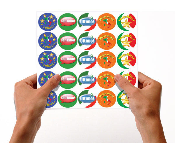 Language Week Stickers Italian Language Merit Stickers for the Classroom - Assorted – Long ...
