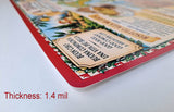 Eat in Italy: placemat with traditional food, meals and restaurant words in Italian (reversible, waterproof)