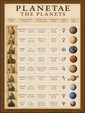 Latin Language School Poster - Planets - Wall Chart for Home and Classroom - Bilingual: Latin and English