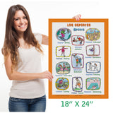 Spanish Language School Poster - Sports -  Wall chart for home and classroom - Bilingual: Spanish and English text