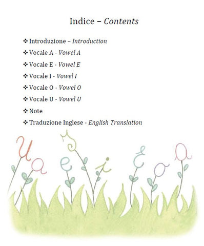 Vocali Italiane, Italian Vowels: A Picture Book about the Vowels of the Italian Alphabet  Italian Edition with English Translation