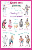 Italian Language Poster - Carnevale / Carnival: Bilingual Chart for Classroom and Playroom