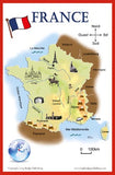 French Language School Poster - Simplified Map of France