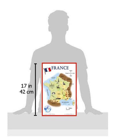 French Language School Poster - Simplified Map of France